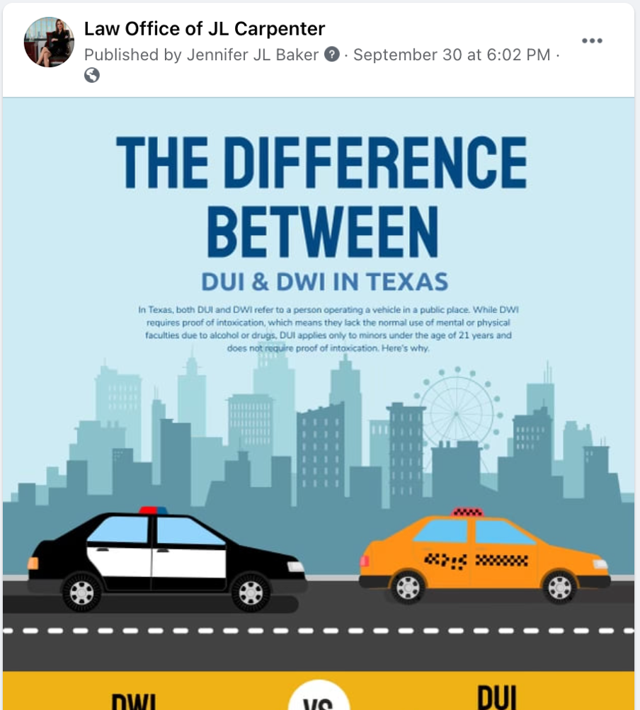 Shareable content infographic posted on social media